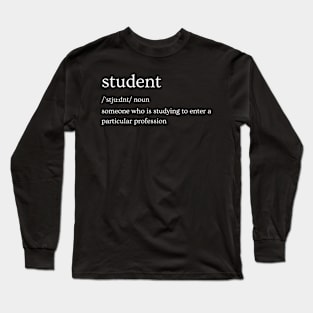 Student Typography Long Sleeve T-Shirt